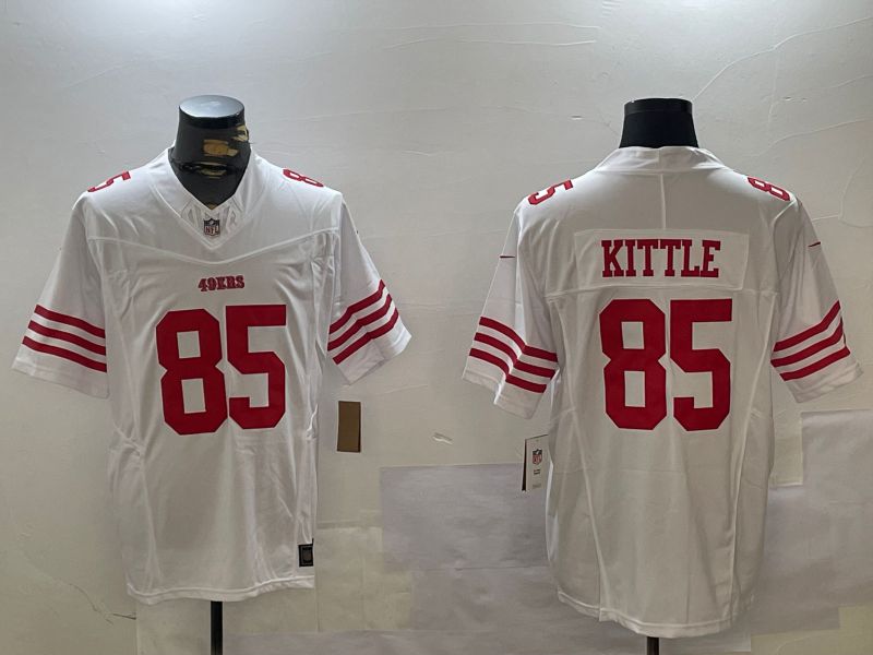 Men San Francisco 49ers #85 Kittle White three generations 2024 Nike Limited NFL Jersey style 1->->